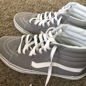 Grey hi-sk8 vans